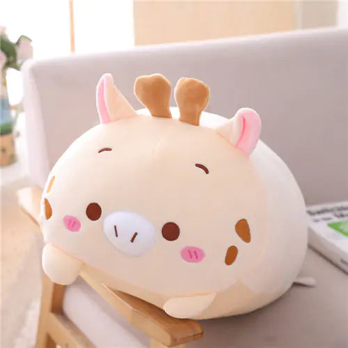 Cozy Animal Plush Nursery Pillow